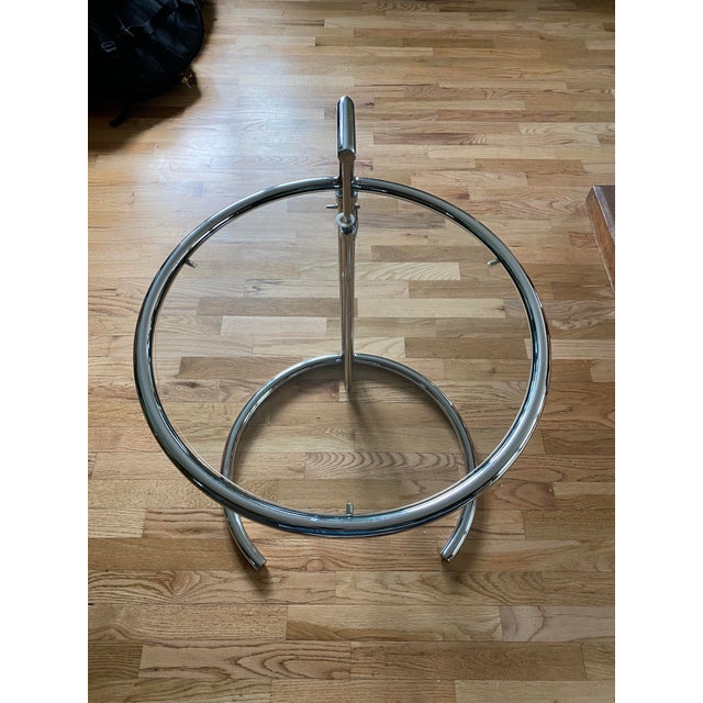 Vintage Eileen Gray E1027-Style Adjustable Chrome Side Table, Circa 1970s–1980s For Sale - Image 6 of 17