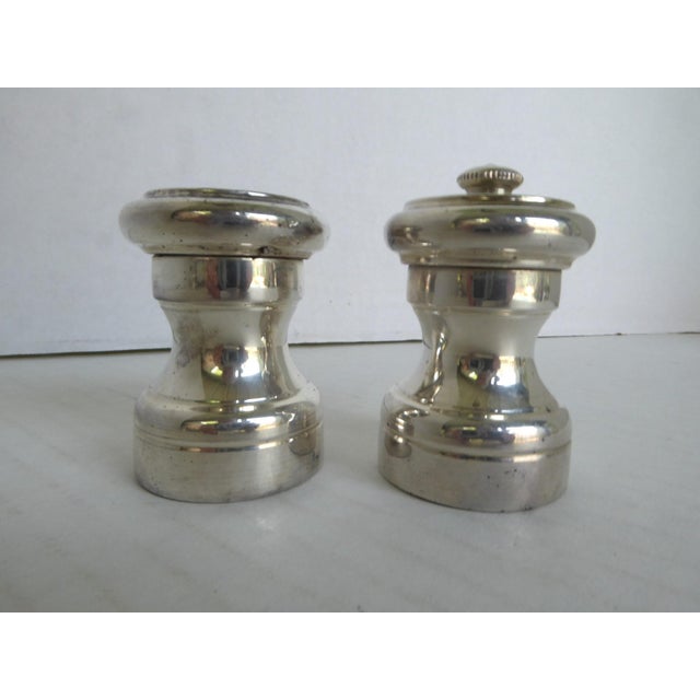 Modern Vintage Sterling Silver Italian Individual Salt & Pepper Shakers, Small Dish & American Petite Caviar Vodka Cups- 11 Pieces For Sale - Image 3 of 15