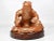 Late 20th Century Late Century Handmade Painted Carved Sitting Frog Sculpture on Wooden Base Signed Sheila For Sale - Image 5 of 9