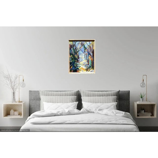 "Path in the Woods in the Sunlight", Contemporary Landscape Oil Painting on Canvas For Sale In Los Angeles - Image 6 of 7