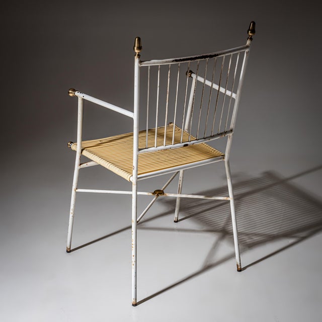 Mid-Century White Lacquered Armchair, Italy, 1890s For Sale - Image 4 of 9