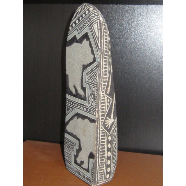1990s Hopi Native American Etched/Painted Stone, Artist Beem For Sale - Image 9 of 10