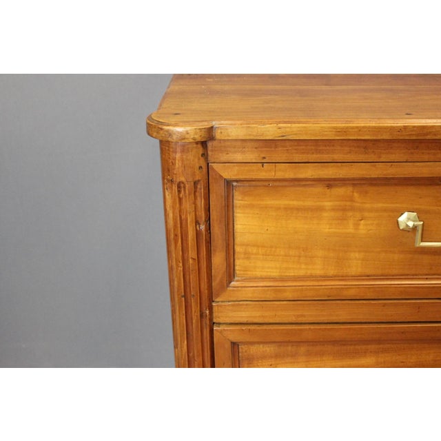 Louis XVI Style Chest of Drawers in Cherry Wood, 1800s For Sale - Image 5 of 12