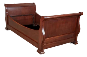 Antique Mahogany Empire Style Sleigh Daybed