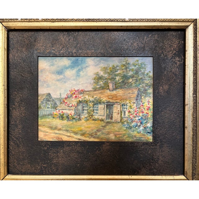 Antique 19th Century Watercolor Painting by English/American Artist Lillian Gertrude Rockwood.. (1897-1`972) Beautiful,...