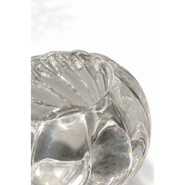 Glass Vintage Scandinavian Crystal Candleholder from Kosta Boda, 1980s For Sale - Image 7 of 9