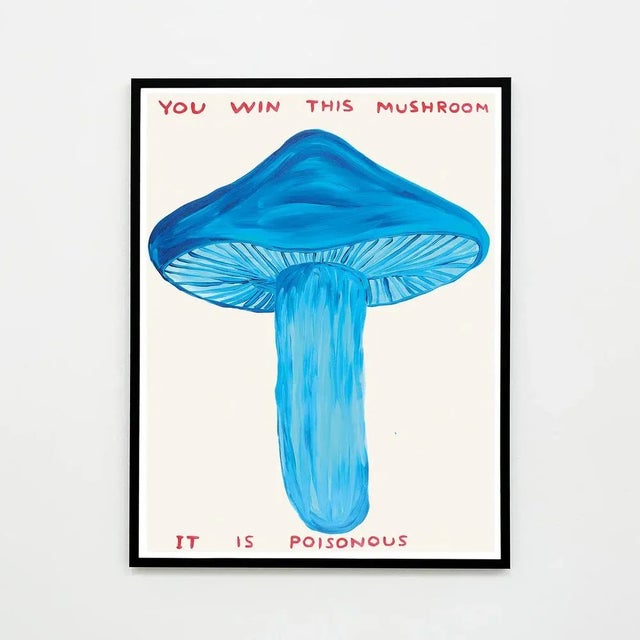 Contemporary David Shrigley, You Win This Mushroom, 2020, Lithograph Poster, Framed For Sale - Image 3 of 3