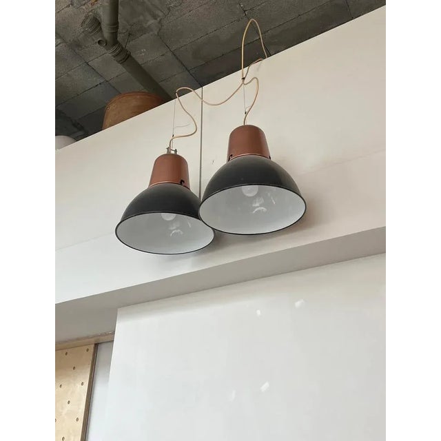 Industrial Industrial Iron Pendant Lamp For Sale - Image 3 of 6