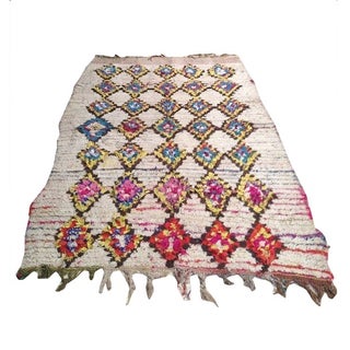 Vintage Moroccan Boucherite Rug 4' x 6' For Sale