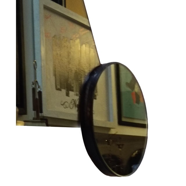 1970s Large Triangular Wall Mirror with Circular Side Mirrors, Italy, 1970s For Sale - Image 5 of 7
