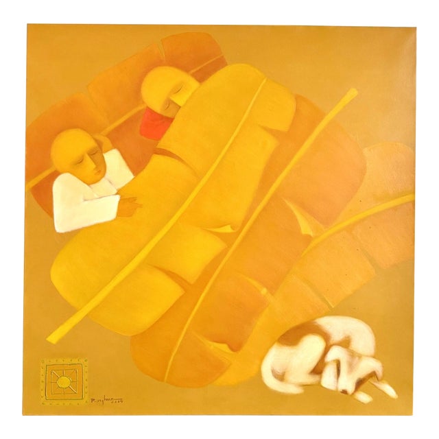 Modernist Painting by Vietnamese Artist Duc Nghia Phan For Sale