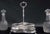 Cut Glass and Silver-Plated Decanter with Tantalus, Set of 3 For Sale - Image 8 of 13