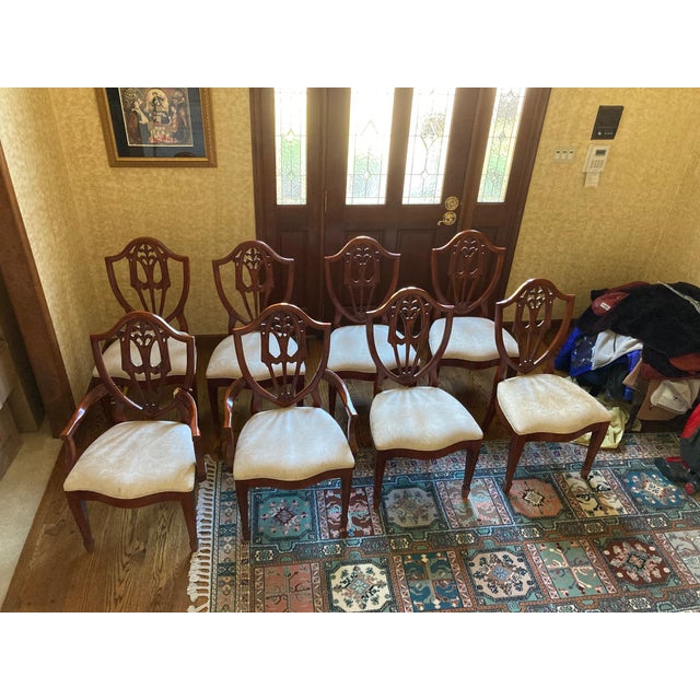 1990s Vintage Bernhardt Dining Room Chairs Set of 8 Chairish