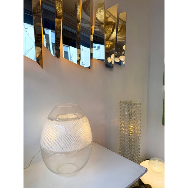 1970s Lt 353 Egg Lamp Vase Murano Glass by Mazzega For Sale - Image 12 of 12