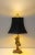 Single French Ormolu Egyptian Table Lamp With Black Hex Shade For Sale - Image 4 of 9