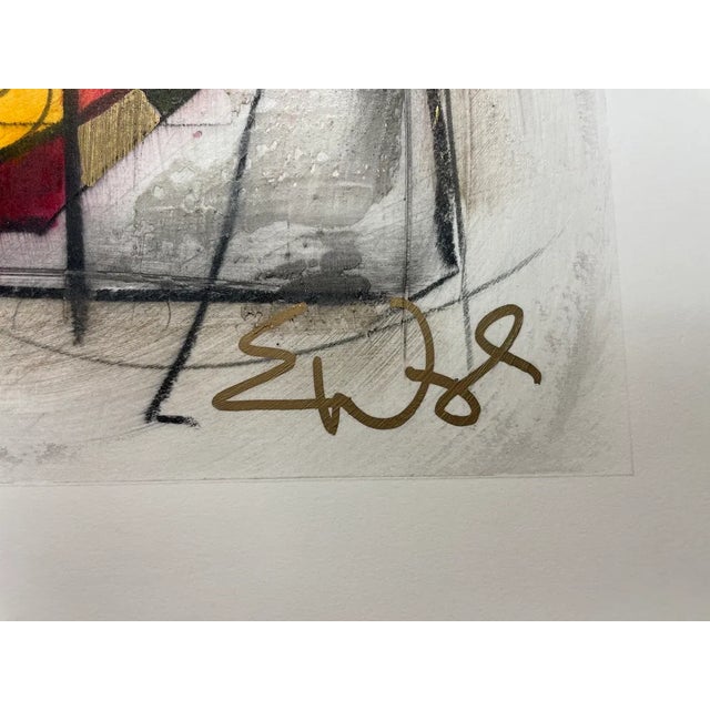 "Luna Ai #3", Abstract, Original Mixed Media on Paper, Artist Eric Waugh For Sale - Image 4 of 4