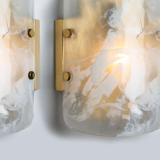 Marble & Murano Glass Wall Light Fixture from Hillebrand, 1960s For Sale - Image 9 of 16