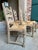 Brown Set 6 Vintage French Ladder Back Dining Chairs Rush Seat Bleached Oak Farmhouse For Sale - Image 8 of 18