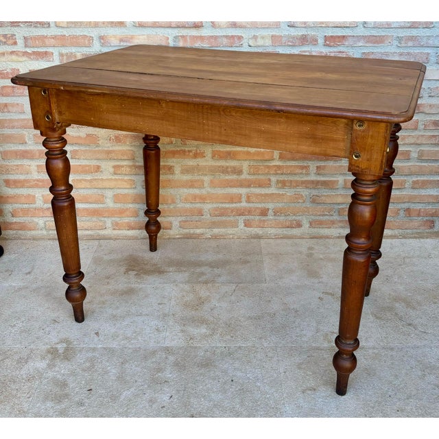 French Country Pine Worktable in Oak, 1920s For Sale - Image 6 of 18
