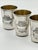 1950s Rare 5 Soviet Armenian 875 Silver Vodka Cups 875 Star Russian Hallmark 875 Silver Purity Yerevan Opera 1955 Gilt For Sale - Image 4 of 8