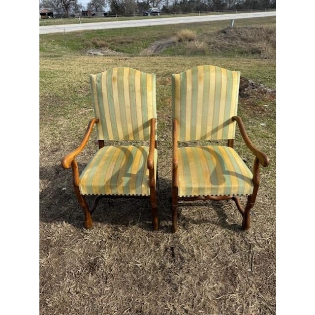 Large 19th Century French Country Solid Walnut Bergère or Armchair- A Pair For Sale - Image 17 of 17