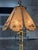 Brass Vintage Marco Polo Floral Etched Glass Table Lamp For Sale - Image 8 of 12