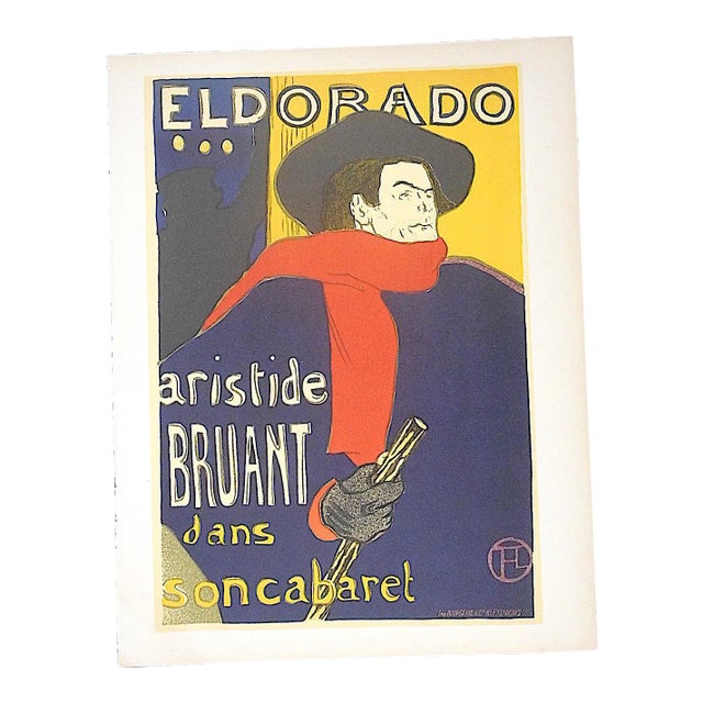 Vintage Toulouse Lautrec Lithograph-Printed by Mourlot, Paris-1951 For Sale