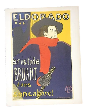 Vintage Toulouse Lautrec Lithograph-Printed by Mourlot, Paris-1951