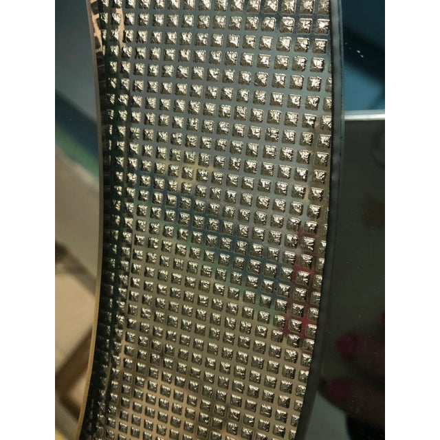 2010s Blue Tinted Round Wall Mirror For Sale - Image 5 of 12