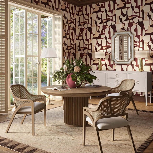 Concave Modern Sideboard - Cream Linen For Sale - Image 10 of 11