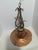 Art Deco Blown Art Glass Chandelier in Rust Metallic Color For Sale - Image 3 of 6