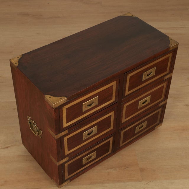 Vintage Anglo Indian Campaign Chest or Stand For Sale - Image 4 of 14