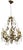 Italian Florentine Tole Chandelier, Italy, 1950s For Sale