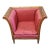 Set of Empire Armchair in Walnut and Red Fabric, 1980s For Sale - Image 3 of 9