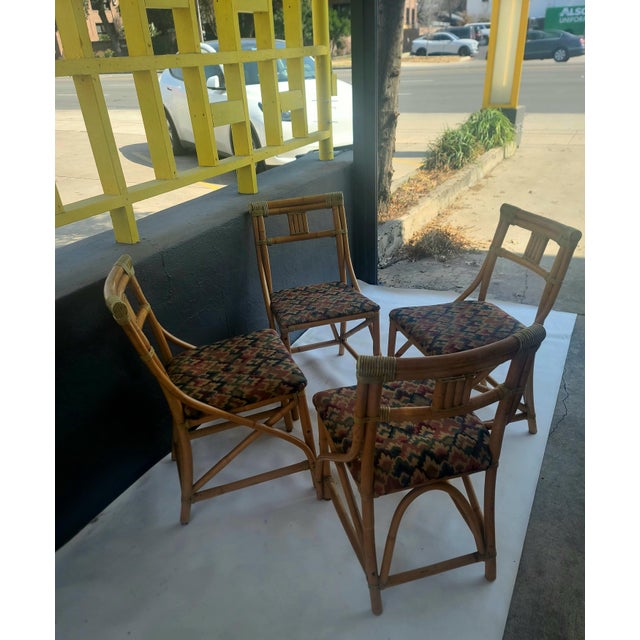 1960s La Jolla Ratan Co Set of 4 Chairs For Sale - Image 5 of 11