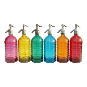 6 Vintage Seltzer Bottles, Hand-Restored, the Spectrum Collection