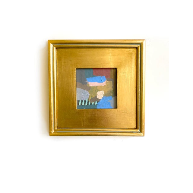 Abstract "Rocky Shores" Pair of Mini Paintings by Jessalin Beutler For Sale - Image 3 of 5