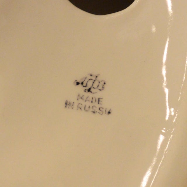 Large Hand-Painted Lomonosov Porcelain Lying Tiger by Boris Vorobiev For Sale - Image 10 of 10