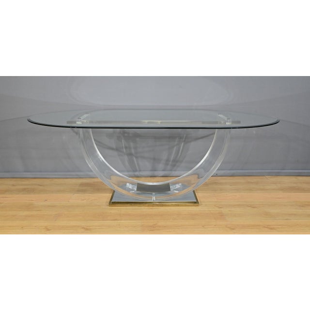 Glass Table attributed to C. Hollis Jones for Belgo Chrom, 1970s For Sale - Image 13 of 17