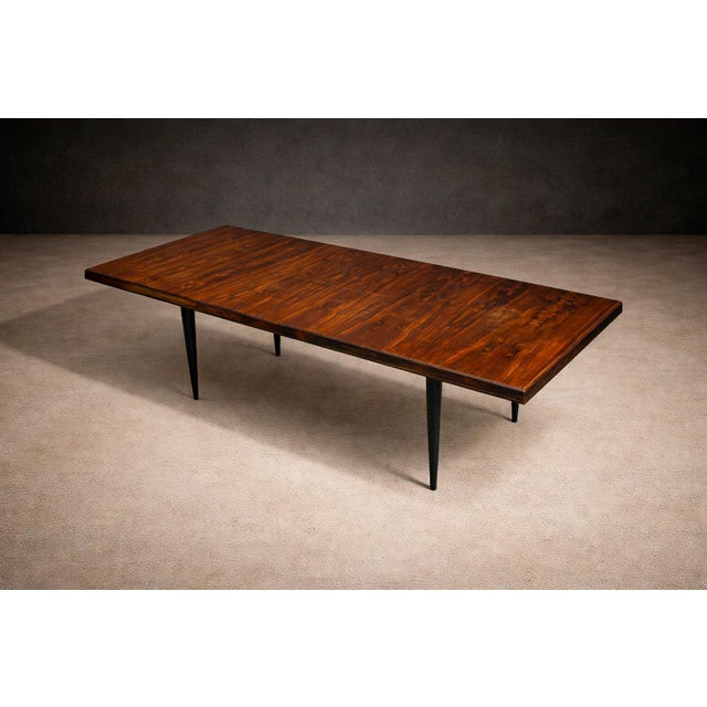 Mid-Century Modern Brazilian Mid-Century Modern Extendable Dining Table in Hardwood, Cimo, 1960s - Lot 612 For Sale - Image 3 of 8