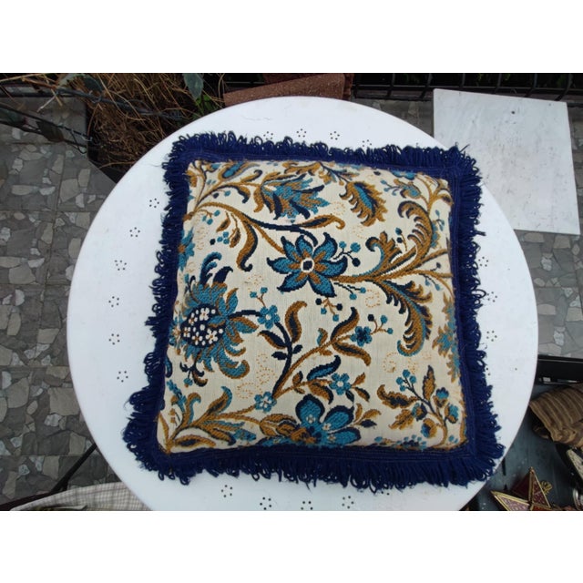 1950s Vintage Art Deco Cushion Cover, 1930s For Sale - Image 5 of 5