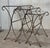 Mid 20th Century Midcentury Scrolling Iron Patio Nesting Side Tables with Glass Tops, Set of 3 For Sale - Image 9 of 18