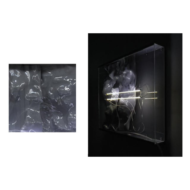 Contemporary Light Sculpture Groundlines Lost Surface by Joachim Ramin for Early Light For Sale - Image 3 of 8
