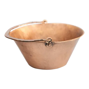 Antique Petite French Hammered Copper Pot Planter