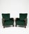 Art Deco Velvet Lounge Chairs in Dark Green Velvet, Set of 2 For Sale - Image 4 of 4