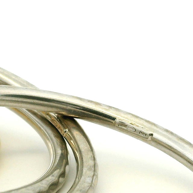 Contemporary Roberto Coin Martellato 18k Gold and Sterling Silver Set of Eight Bangles For Sale - Image 3 of 11