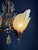 1930s Mid-West Mfg. Soleure Series Art Deco 5-Light Slip Shade Chandelier in Cast Bronze For Sale - Image 6 of 14