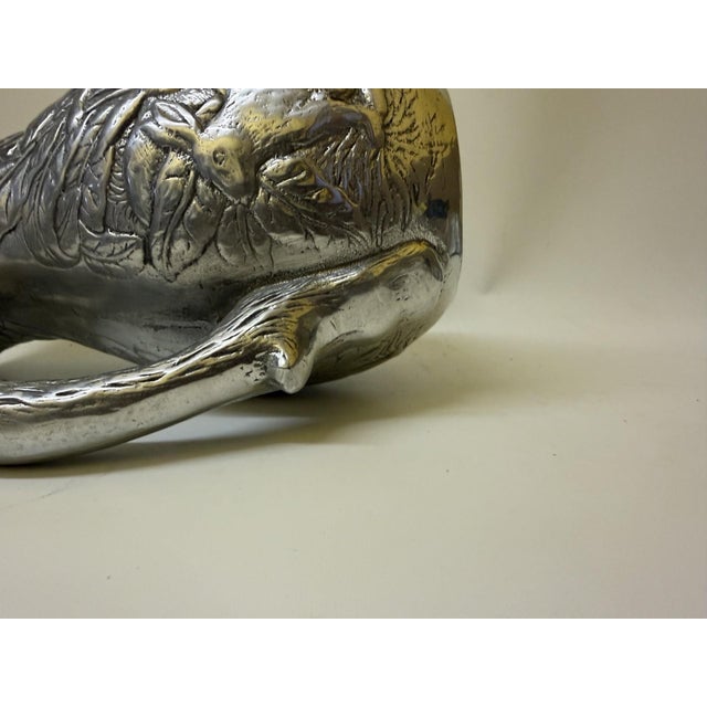 Vintage Aluminum Bunny Serving Set - Attributed to Arthur Court - 2 Pieces For Sale - Image 13 of 18