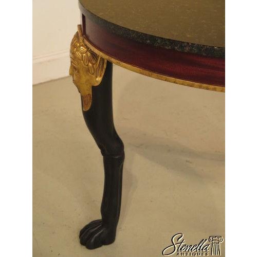 Traditional Round Marble Top Regency Style Custom Made Center Table For Sale - Image 3 of 9