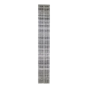 Gray Modern Swedish Style Handmade Abstract Designed Wool Runner